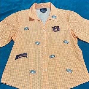 Auburn button down collared shirt